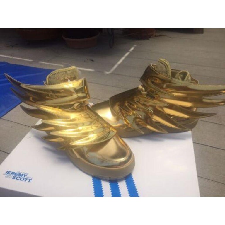 Adidas Jeremy Scott Alas Oro Metálico Batman Zapatos SZ 100