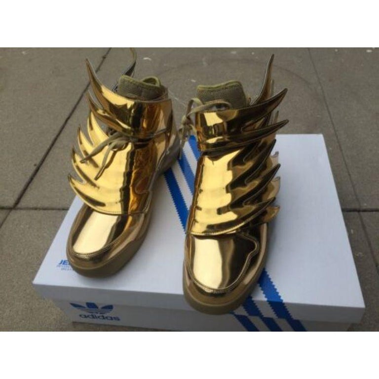 Adidas Jeremy Scott Wings 3.0 Metallic Gold Batman Shoes SZ 5 100%  Authentic For Sale at 1stDibs