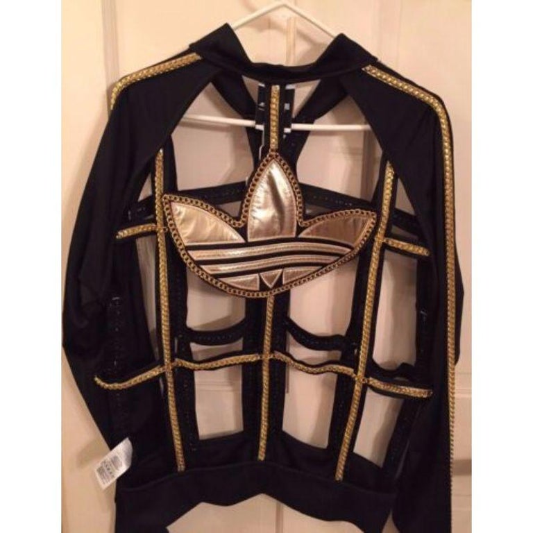 Adidas Originals Jeremy Scott JS Chain Cage Jacket Rare Unisex Britney  Spears For Sale at 1stDibs | adidas leather jacket, jeremy scott adidas  bear jacket, britney spears adidas jacket