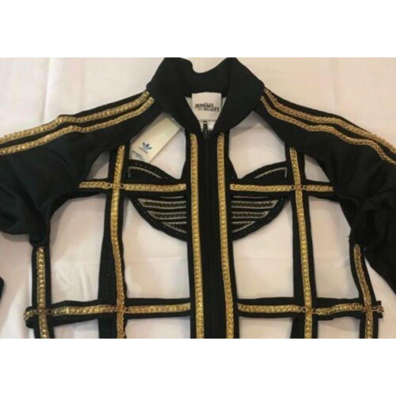 Black Adidas Originals Jeremy Scott JS Chain Cage Jacket Rare Unisex Britney Spears For Sale