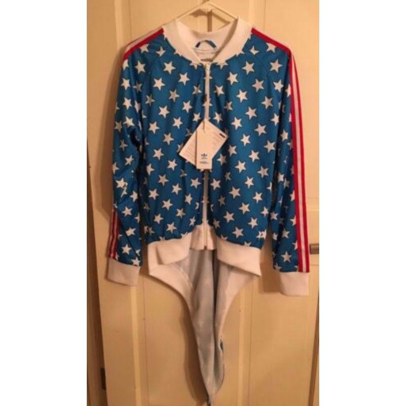 Women's or Men's Adidas Originals Obyo Jeremy Scott Firebird Blue Stars Tail Track Top Sweatshirt For Sale