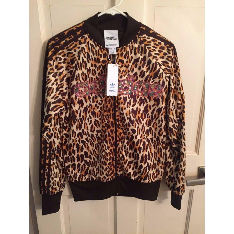 Adidas Originals Obyo Jeremy Scott Leopard Shisha Track Jacket Top AC1899

Additional Information:
Material: 100% polyester tricot
Color: Multi-Color    
Pattern: Leopard
Style: Tracksuits & Sweats 
Size: XS
100% Authentic!!!
Condition: Brand new