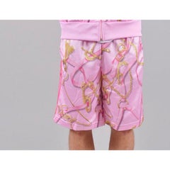 Adidas Originals Obyo Jeremy Scott Scarf Graphic Print Pink Track Short Pants