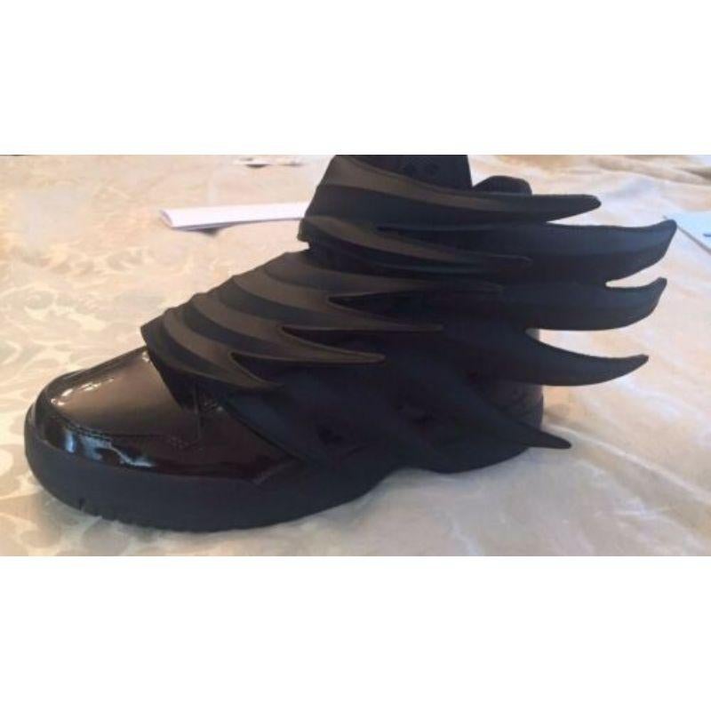 Adidas Originals Obyo Jeremy Scott Wings 3.0 Black Dark Knight Batman Sneakers
 
Additional Information:
Material: Synthetic Leather
Color: Black 
Pattern: Solid
Style: Sneaker
100% Authentic!!!
Condition: Brand new in the original box