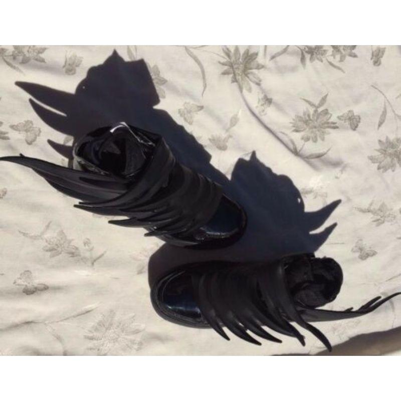 Adidas Originals Obyo Jeremy Scott Wings 3.0 Black Dark Knight Batman Sneakers In New Condition For Sale In Palm Springs, CA