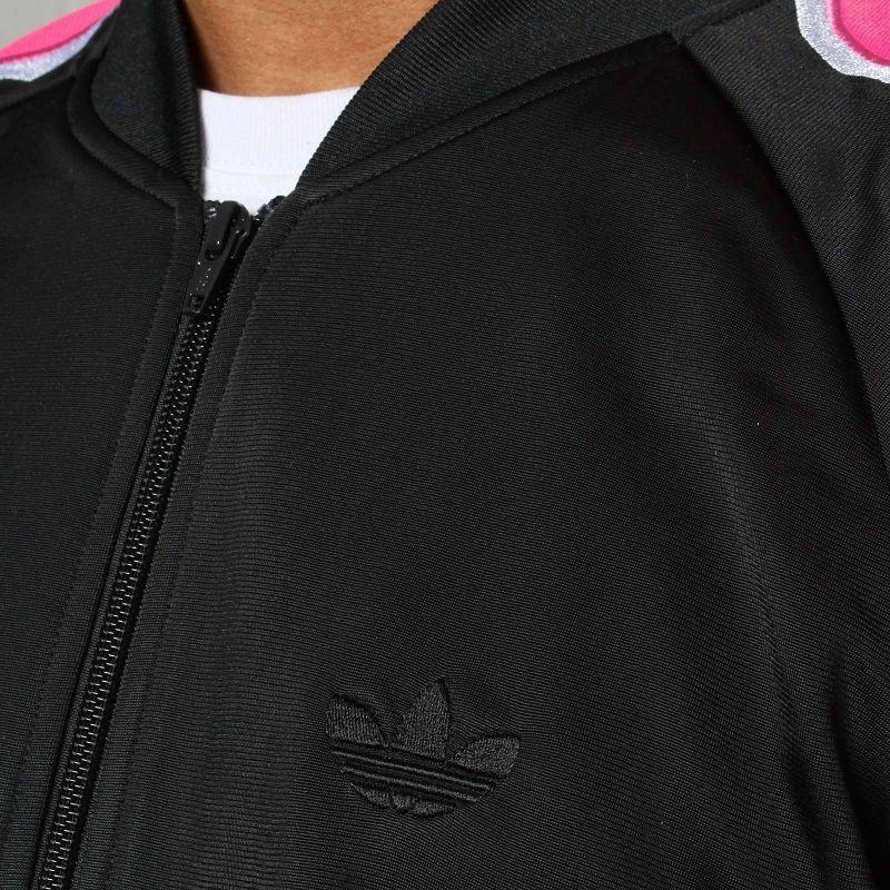 Women's or Men's Adidas Originals x Jeremy Scott Black Pink Flames Track Top Zipped Jacket