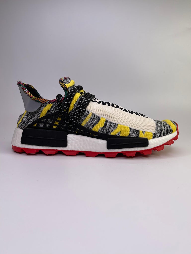 Adidas Pharrell x NMD Human Race Solar Pack Sneakers (10 US) Mens For Sale  at 1stDibs | adidas 3mpow3r, human race trainers, human race nmd solar pack