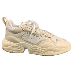 ADIDAS Size 10 White Leather Athletic Sneakers
