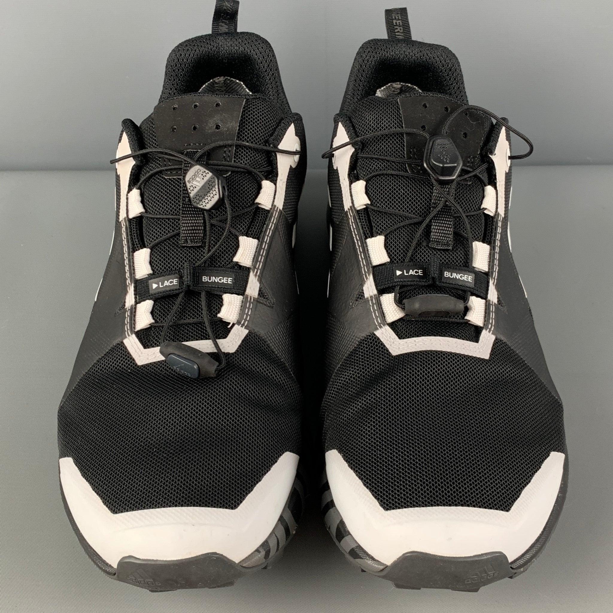 Men's ADIDAS TERREX TWO GTX Size 10.5 Black White Nylon Lace Up Sneakers For Sale