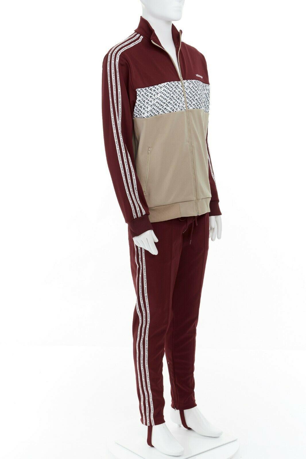 ADIDAS UNITED ARROWS and SONS MIKITYPE burgundy red tracksuit jacket  sweatpants L For Sale at 1stDibs
