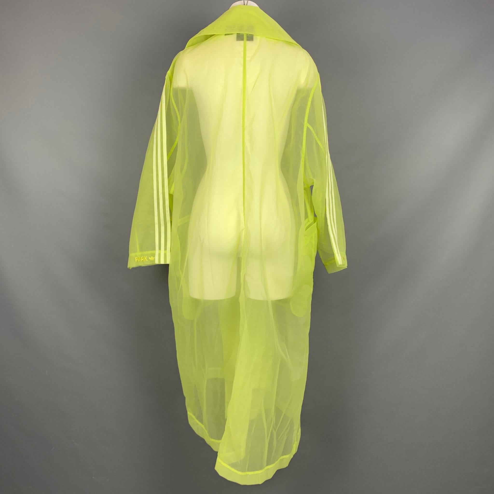 ADIDAS x IVY Park Größe S Gelber:: durchsichtiger:: übergroßer Mantel aus Nylon-Organza Damen