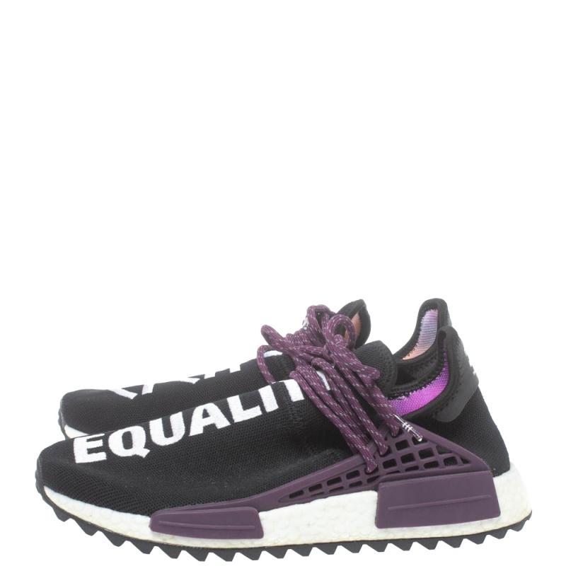 Adidas x Pharell Williams NMD Black Hu Trail Holi Low Top Sneakers Size 42.5 In Excellent Condition In Dubai, Al Qouz 2