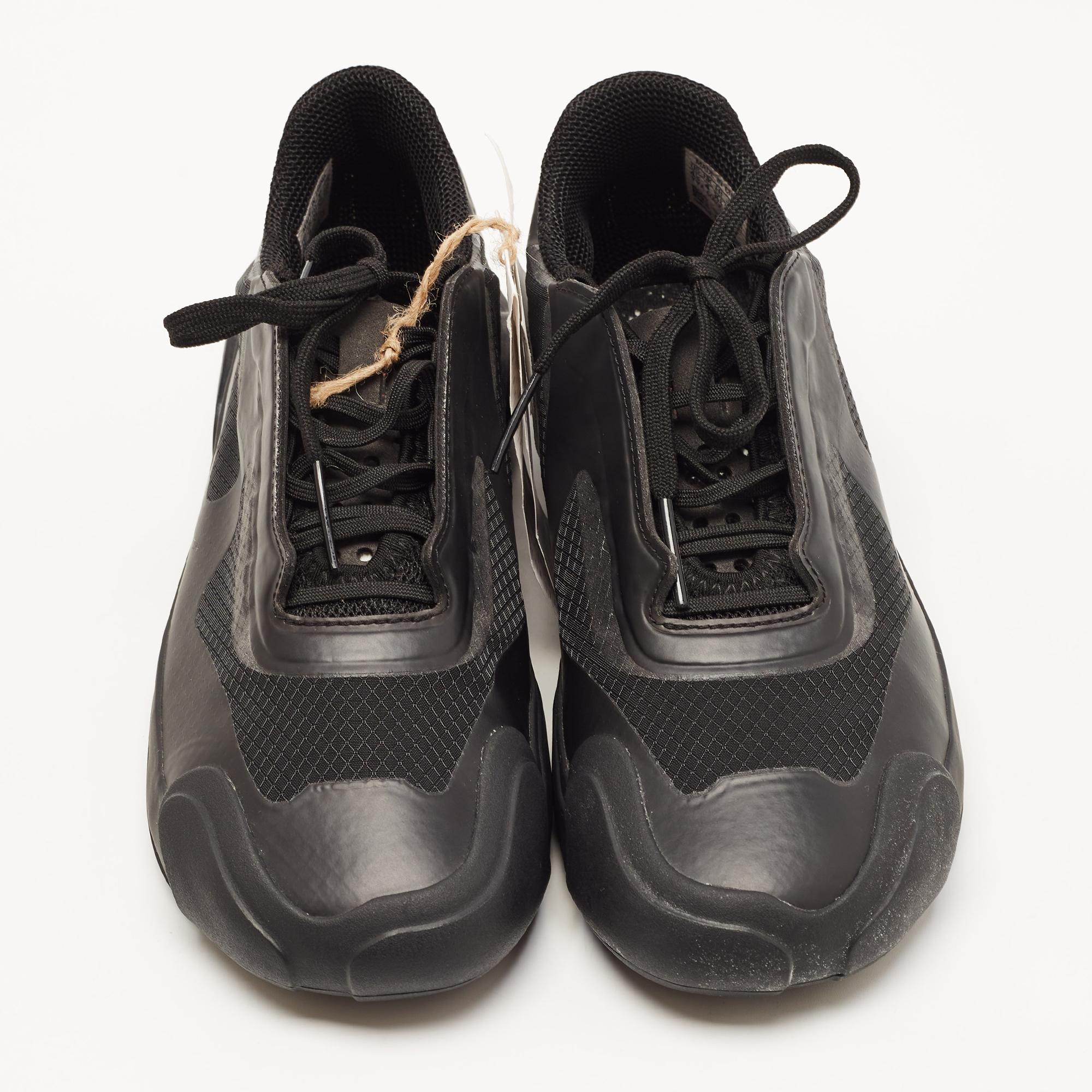 Women's Adidas x Prada Black Mesh A+P Luna Sneakers Size 36 2/3 For Sale