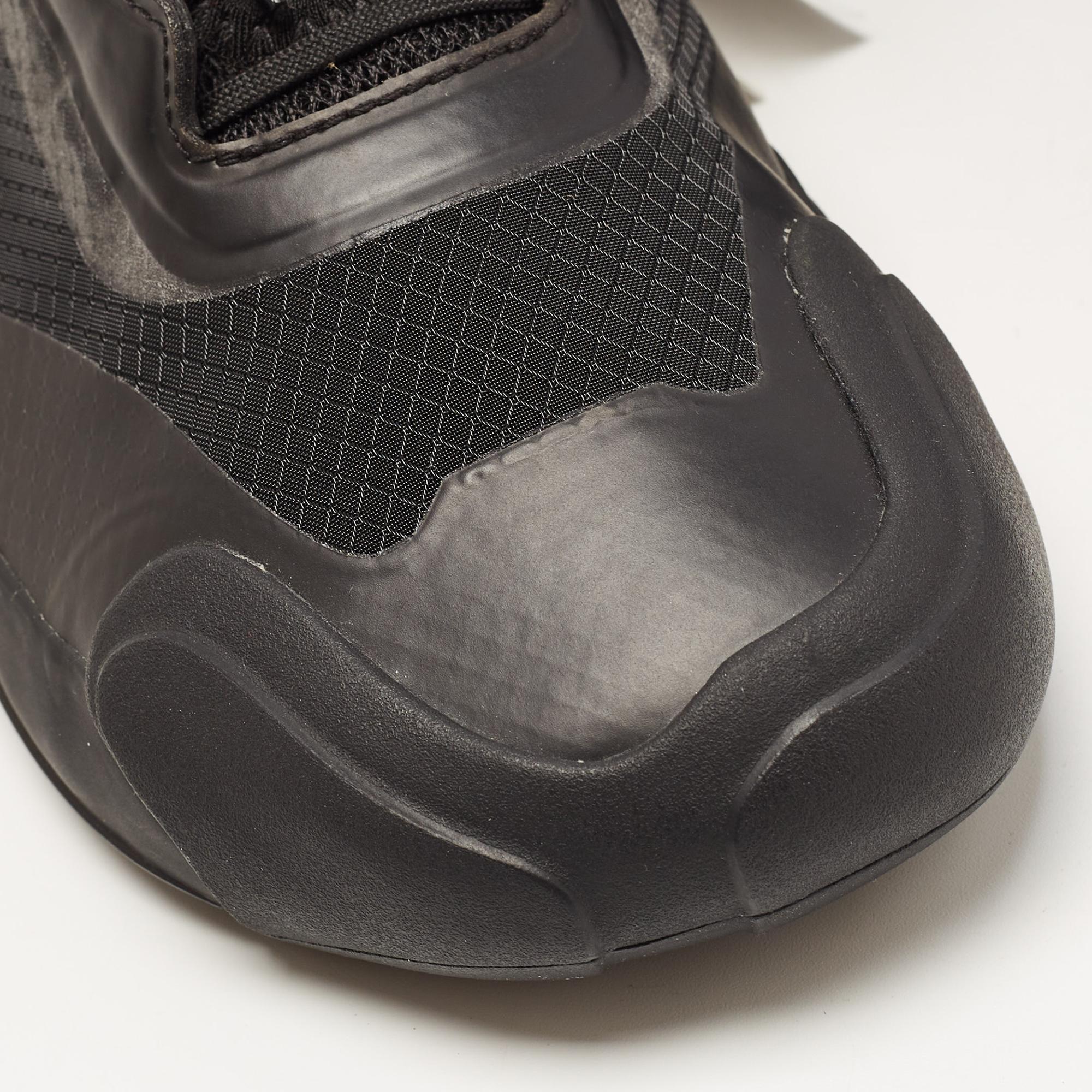 Adidas x Prada Black Mesh A+P Luna Sneakers Size 36 2/3 For Sale 1