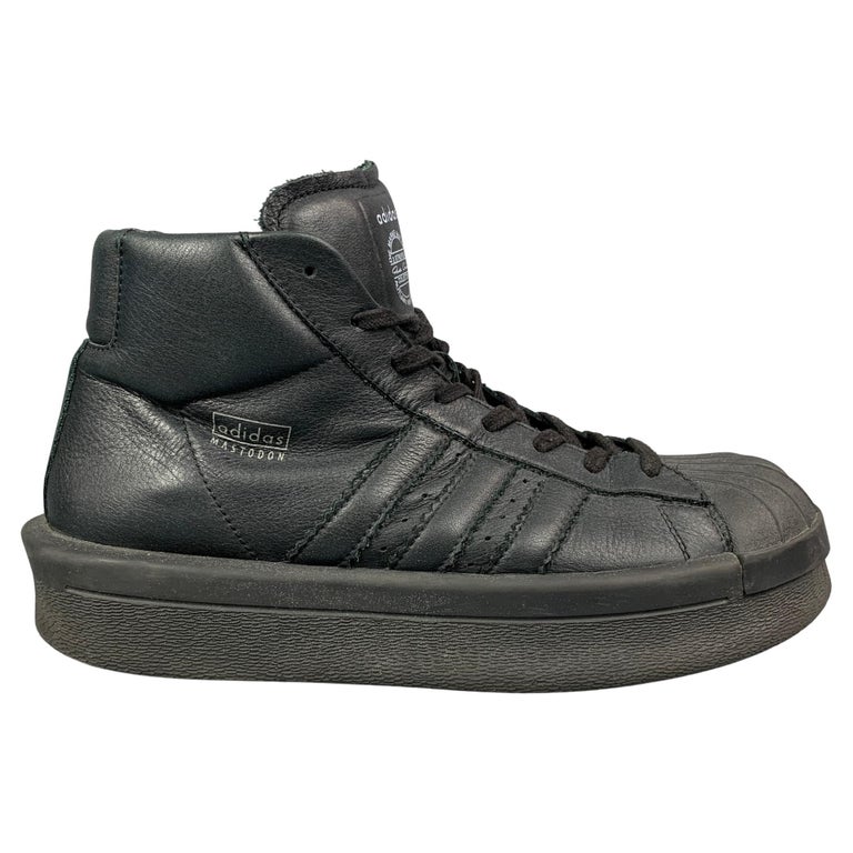 come across Negotiate One sentence ADIDAS X RICK OWENS AW 2016 Size 10 Black Leather High Top Mastodon  Sneakers For Sale at 1stDibs