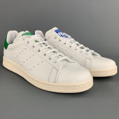 ADIDAS x STAN SMITH Recon Size 8.5 White Textured Leather Sneakers