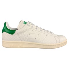 ADIDAS x STAN SMITH Recon Size 8.5 White Textured Leather Sneakers