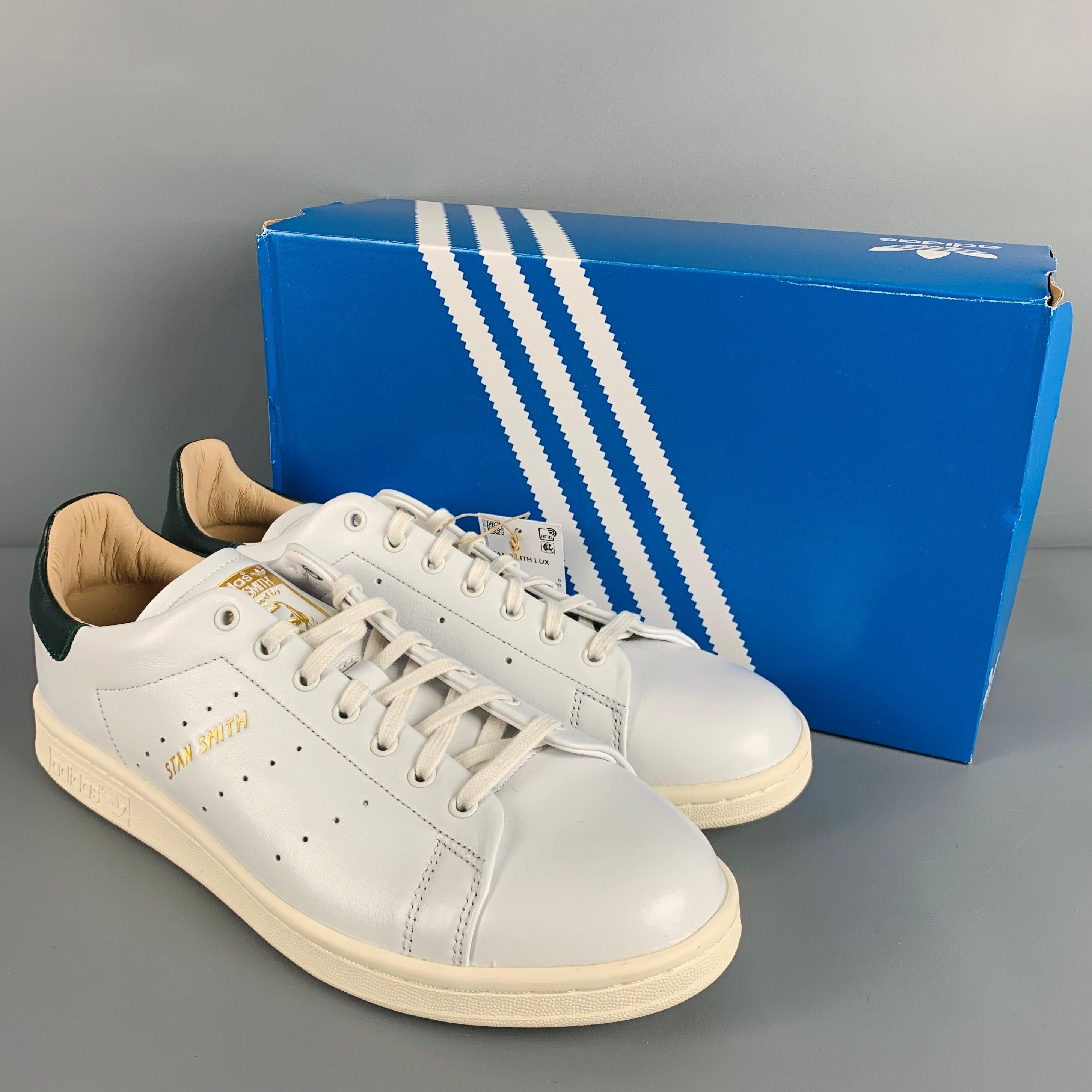 ADIDAS x STAN SMITH Size 9.5  White Perforated Leather Lace-Up Sneakers 5