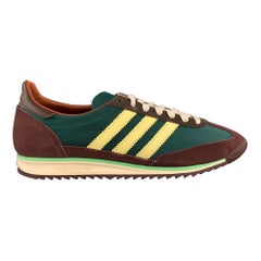 ADIDAS x WALES SL72 Size 9.5 Green & Brown Leather Lace Up Sneakers