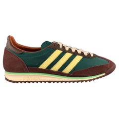 ADIDAS x WALES SL72 Size 9.5 Green & Brown Leather Lace Up Sneakers
