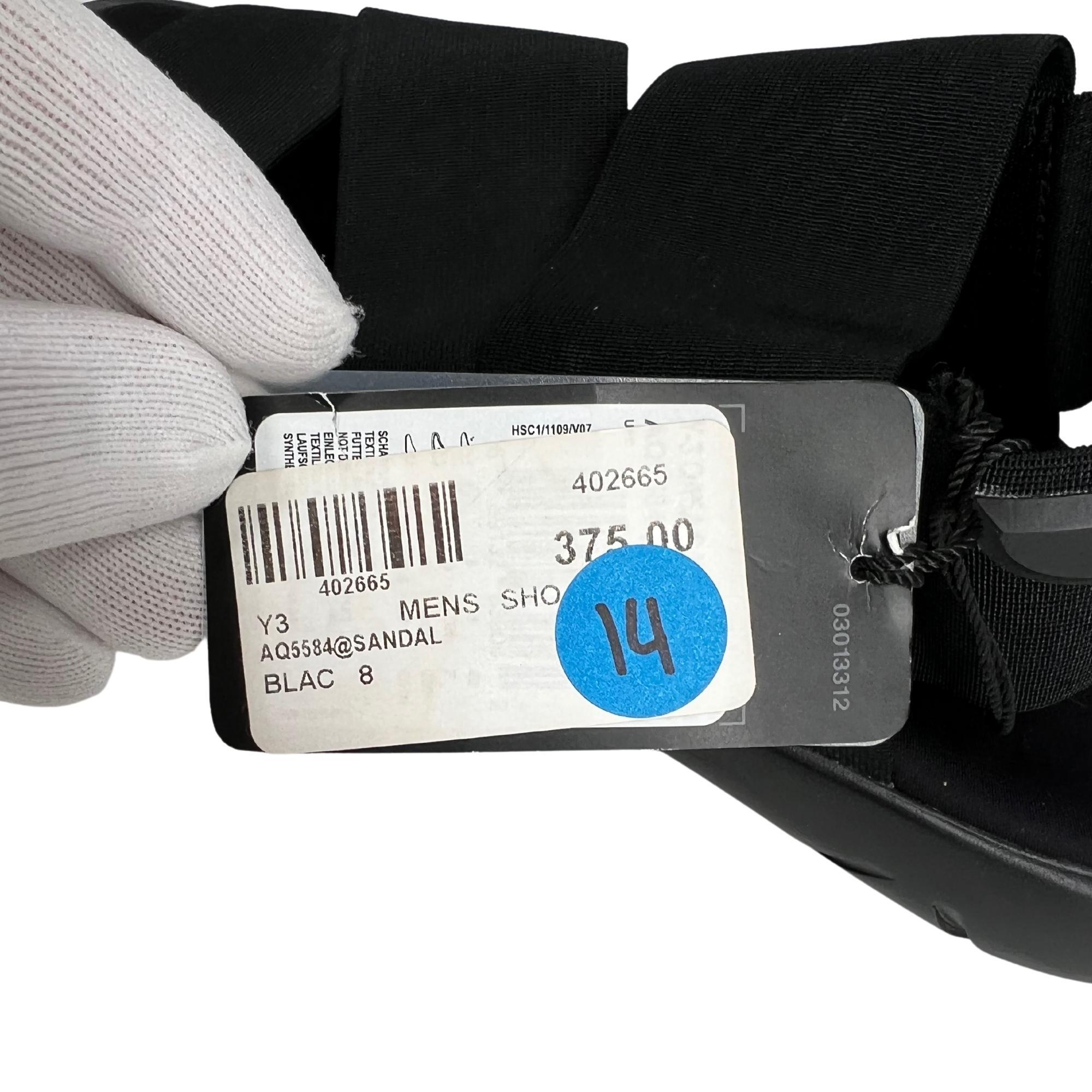 Men's Adidas X Y-3 Qasa Black Sandal AQ5584 Men’s (8 US)