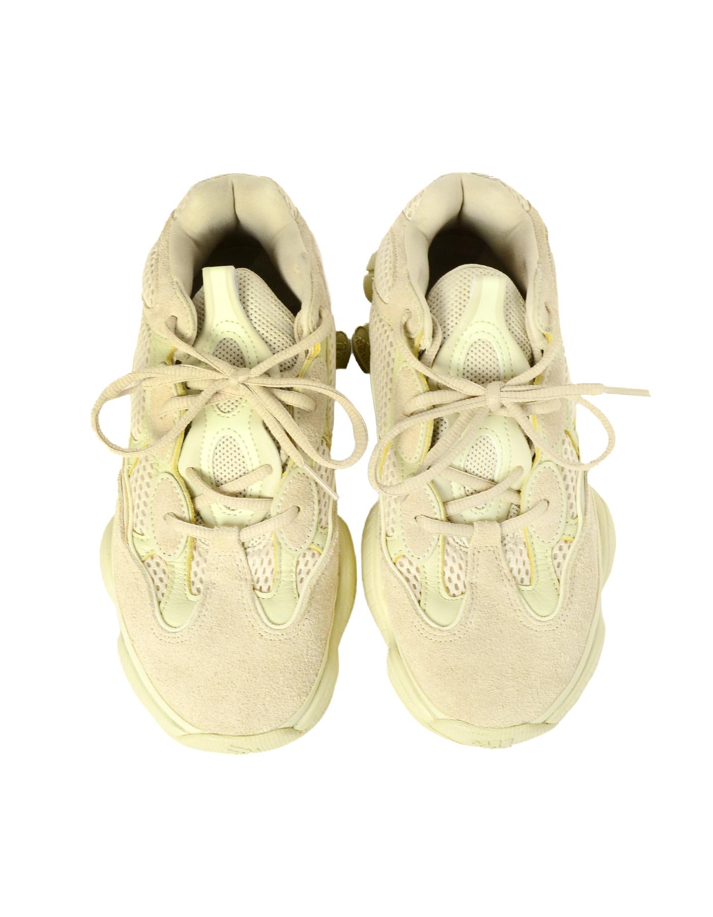 Adidas x Yeezy '18 500 Desert Rat Super Moon Yellow Tint Sneakers Sz M 7, W 8.5 In Excellent Condition In New York, NY