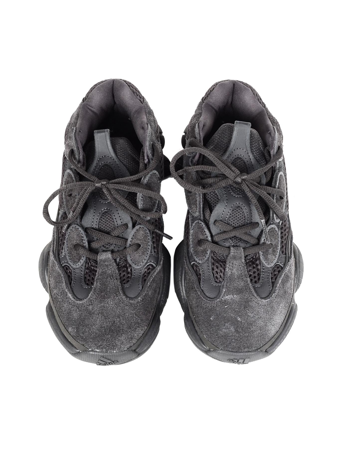 Adidas x Yeezy Unisex 2018 500 Desert Rat Utility Black Sneakers Sz M 7, W 8.5 In Excellent Condition In New York, NY