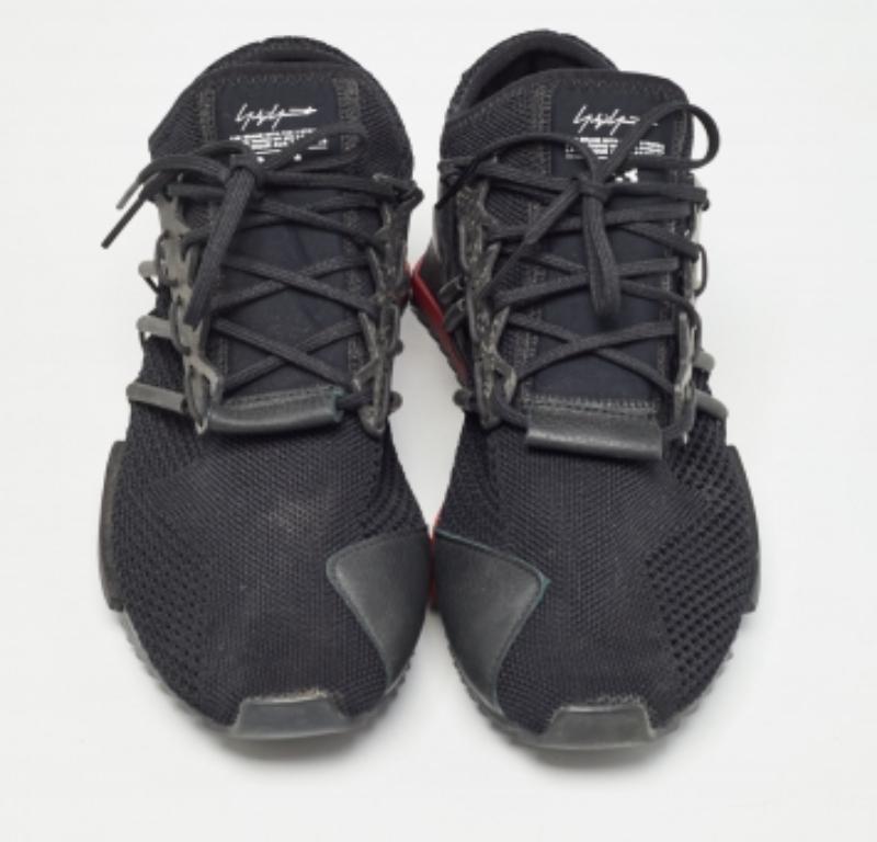 Adidas Y-3 - Baskets en tissu et cuir Harigane Noir Piment Taille 42 2