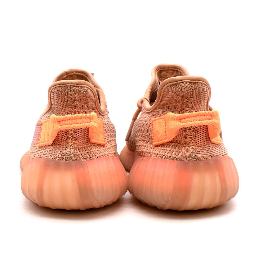 Orange Adidas Yeezy Boost 350 V2 Sneakers in Clay - Size US4.5