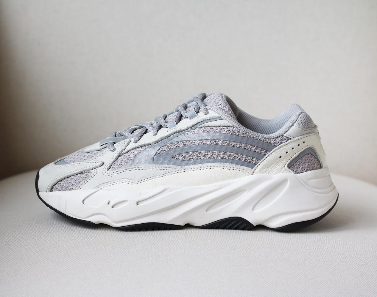 Since adidas Originals' first collaboration with Kanye West back in 2013, each release has garnered huge success - we expect his 'Yeezy Boost 700 V2' sneakers will cause the same kind of frenzy. 
This off-white, grey, silver and white pair is made