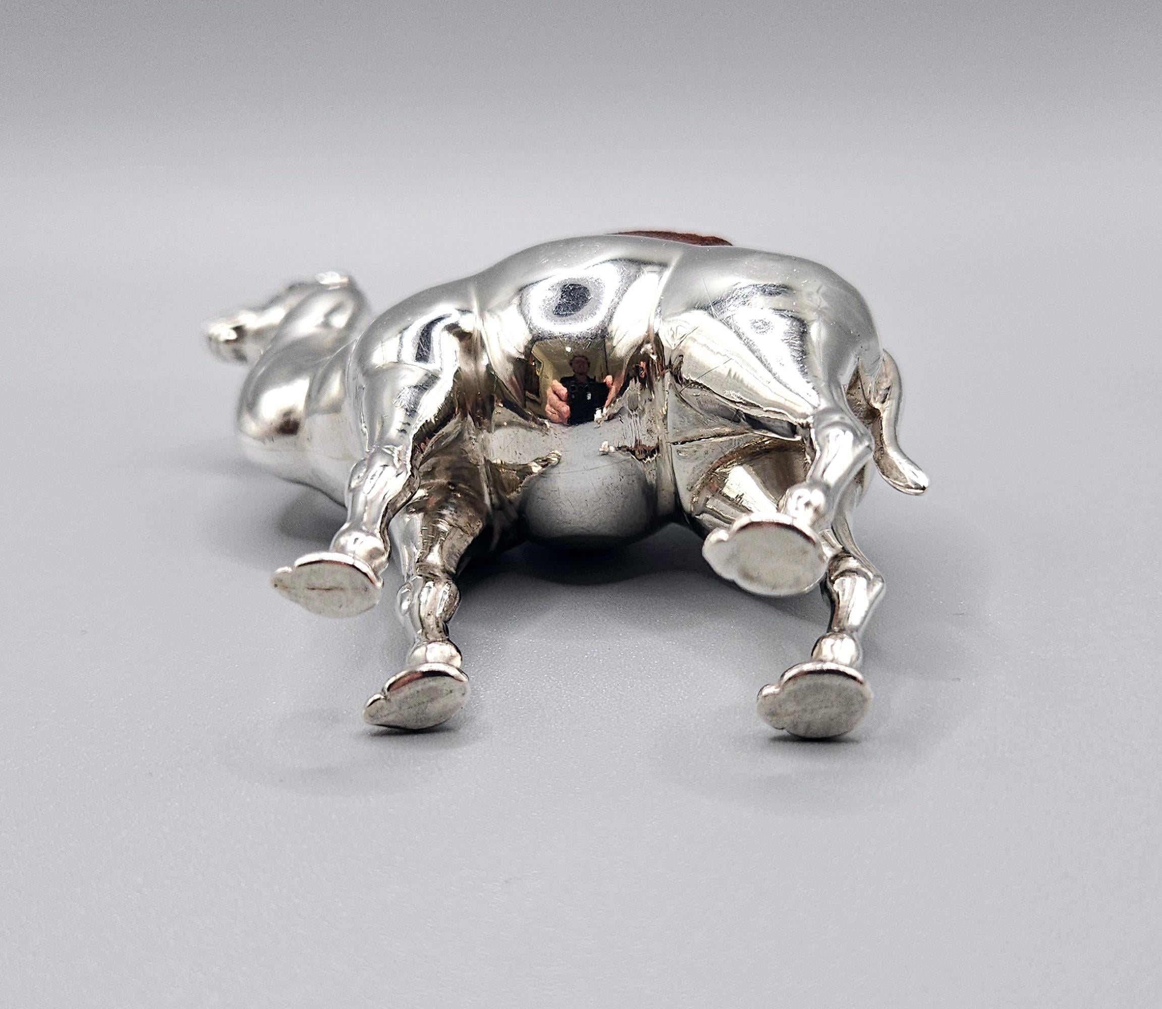 Cuscino a forma di cammello grande in argento sterling di Adie & Lovekin, Birmingham, Regno Unito, 1906 in vendita 3