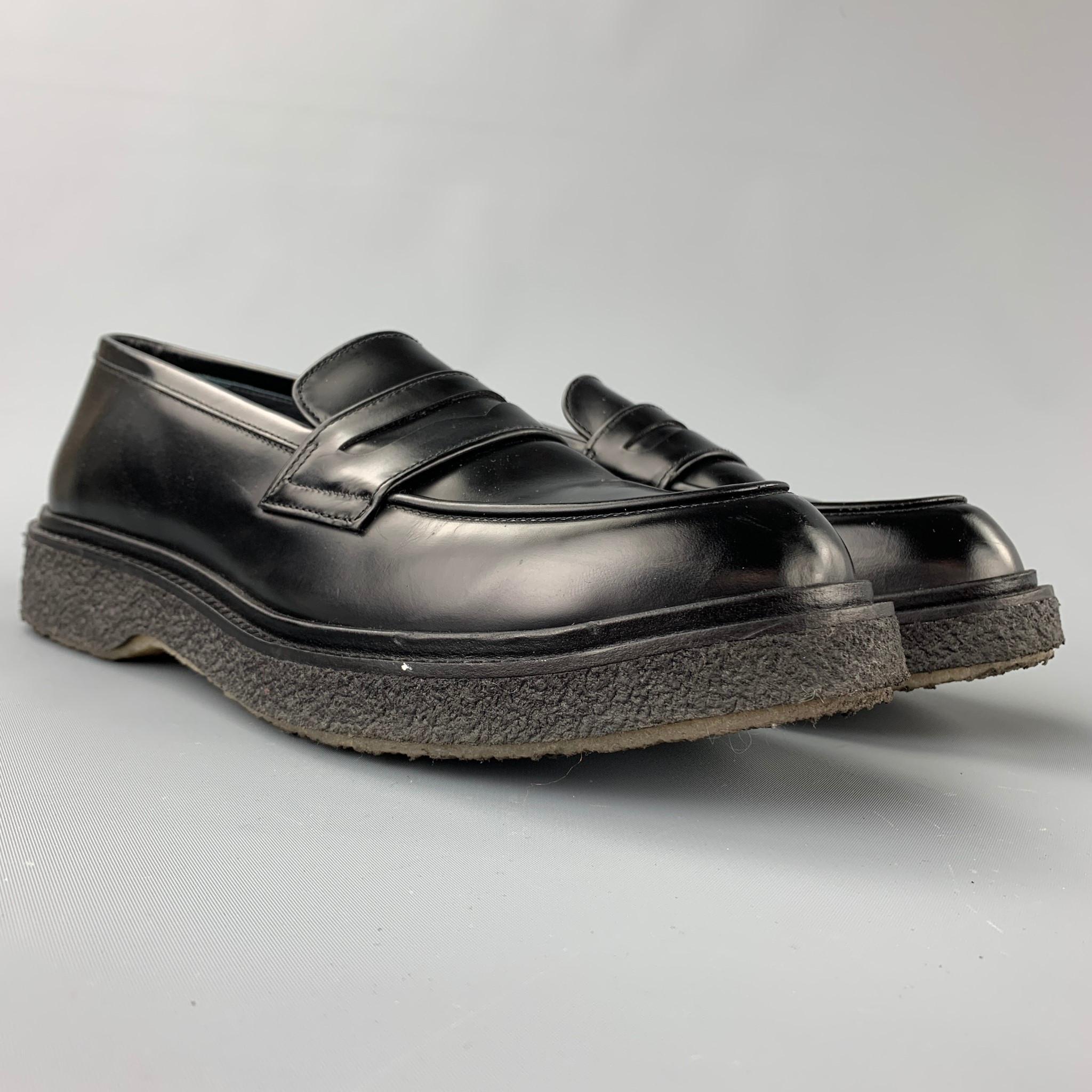 ADIEU PARIS loafers comes in a black leather featuring a penny strap and a crepe sole. 

Very Good Pre-Owned Condition.
Marked: 43

Outsole:

12 in. x 4 in. 

