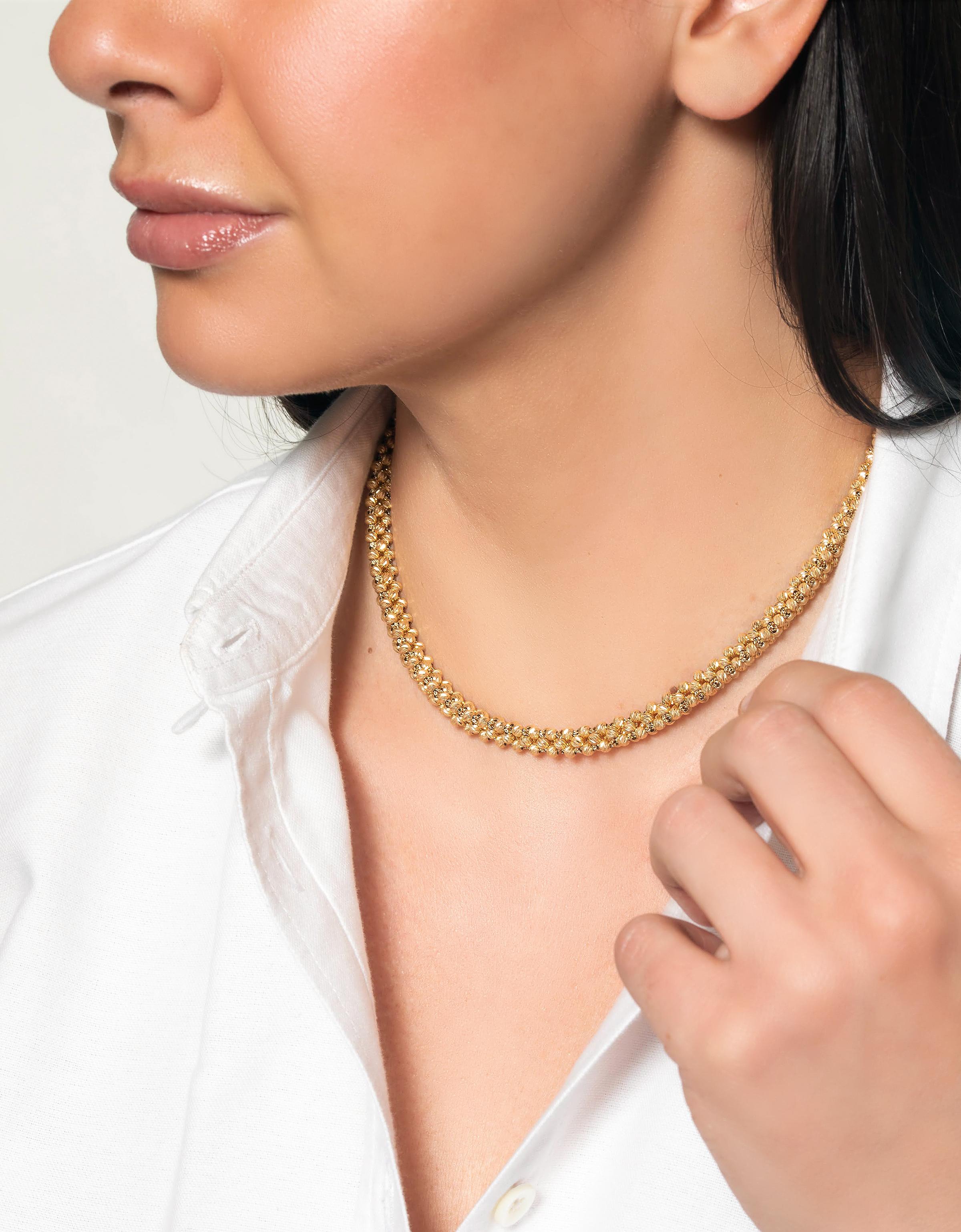 Adina Reyter Chunky Kette Halskette mit Diamantschliff -Y14 im Zustand „Neu“ in Sherman Oaks, CA