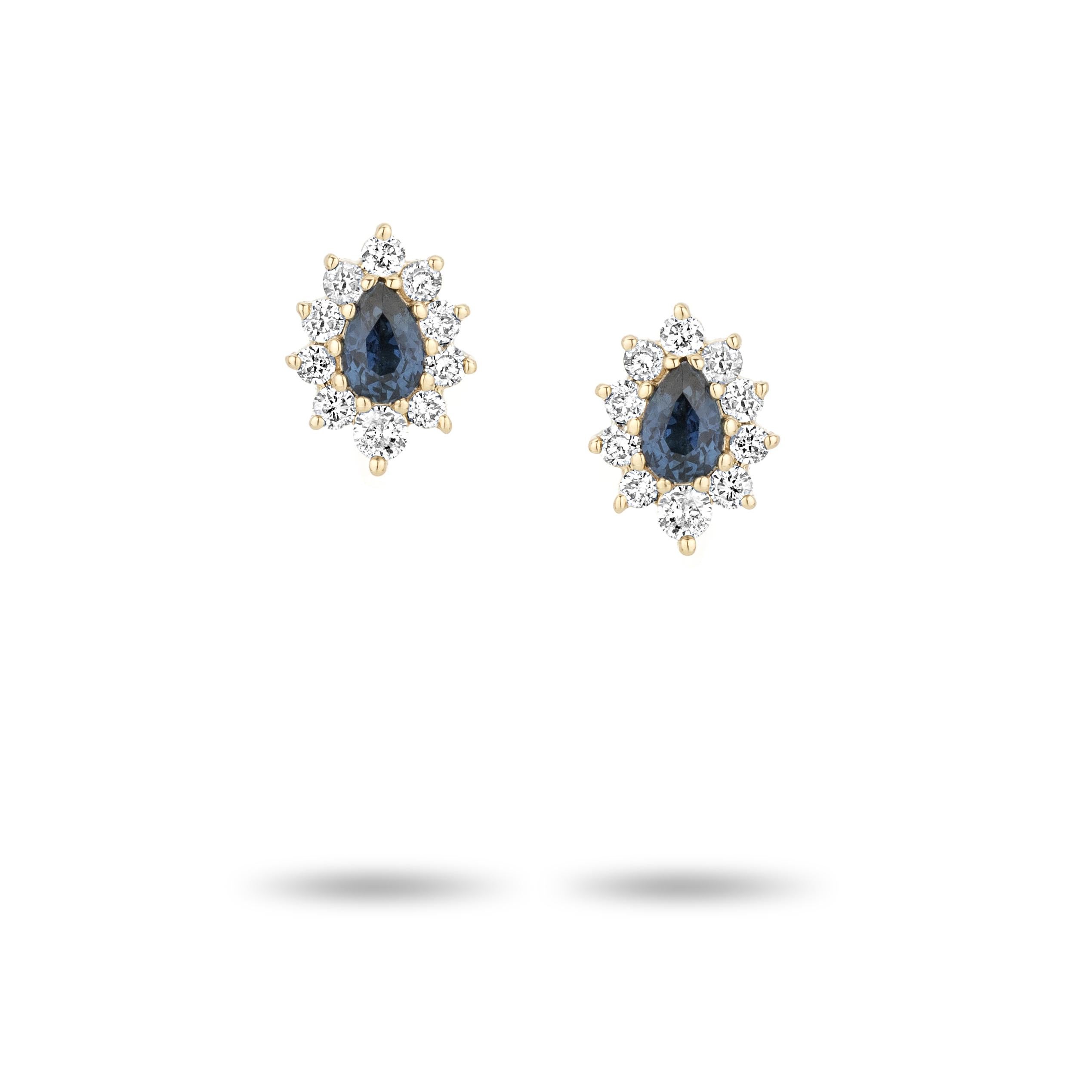 Adina Reyter Diana Sapphire + Diamond Teardrop Posts - Y14

Regal and refined. These Princess Diana-inspired earrings with royal blue sapphires surrounded by a bed of luminous white diamonds is a instant heirloom piece.

This earring is comprised of