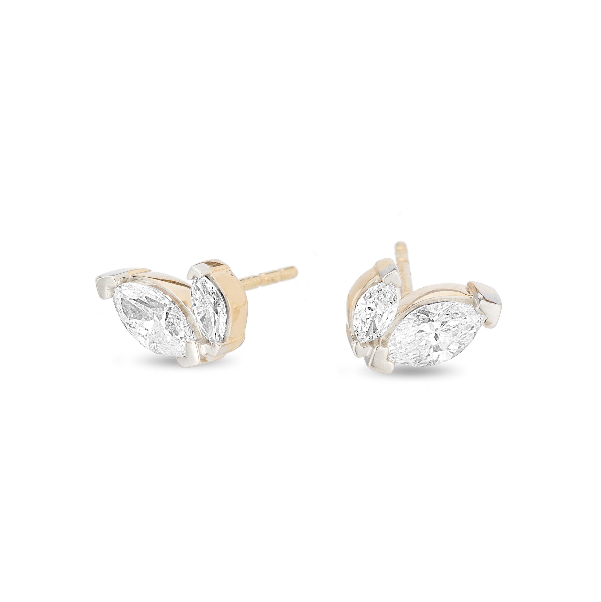 Adina Reyter Grace 2 Marquise Pfosten - Y14

Mit diesen Ohrringen sind Diamanten wirklich der beste Freund einer Frau! Ohrringe aus 14 Karat Gold mit 2 marquisen Diamanten. Die Pfosten messen etwa 7,5 mm. 

Karatgewicht der Diamanten insgesamt: 0,60