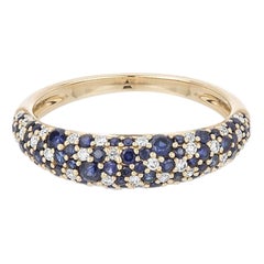 Adina Reyter Night Sky Pave Sapphire + Diamond Dome Ring Size 5