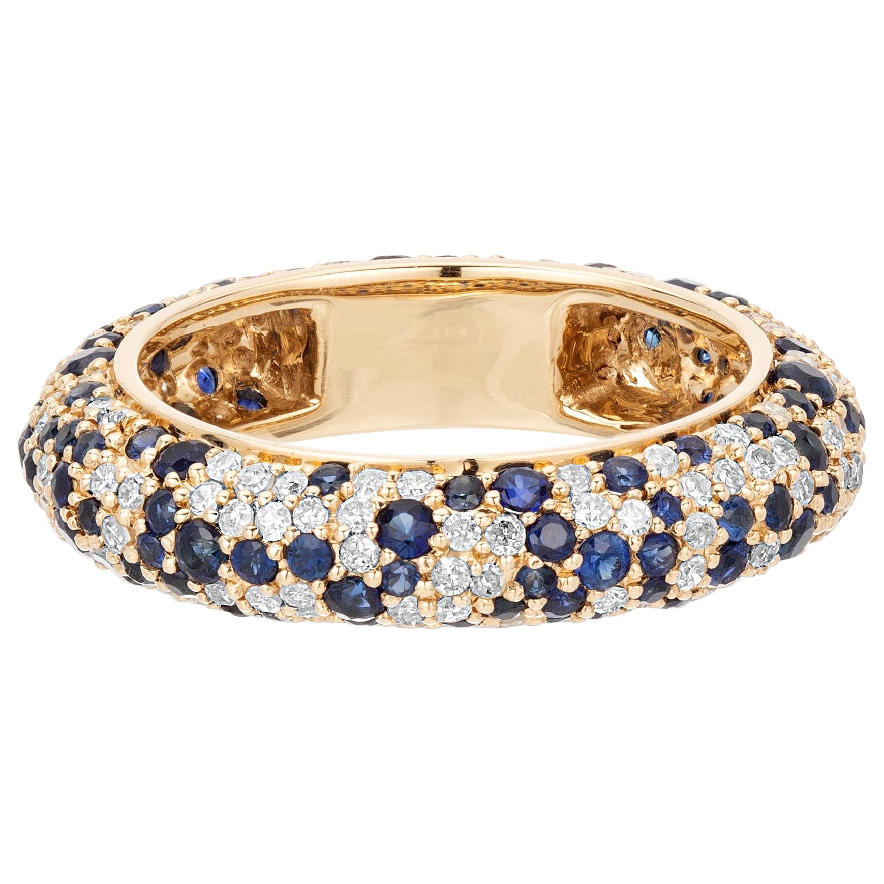 AdinA Reyter, bague d
éternité Night Sky Pave saphir + diamant taille 7