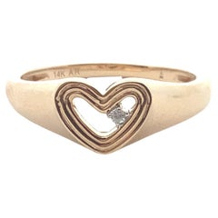 Adina Reyter One of a Kind Groovy Heart Signet Ring