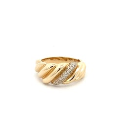 Adina Reyter One of a Kind Large Pavé Lasso Dome Ring - Y14, Größe 7