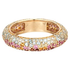 Adina Reyter One of a Kind Pavé Gemstone Crown Jewel Ring - Y14, Size 6