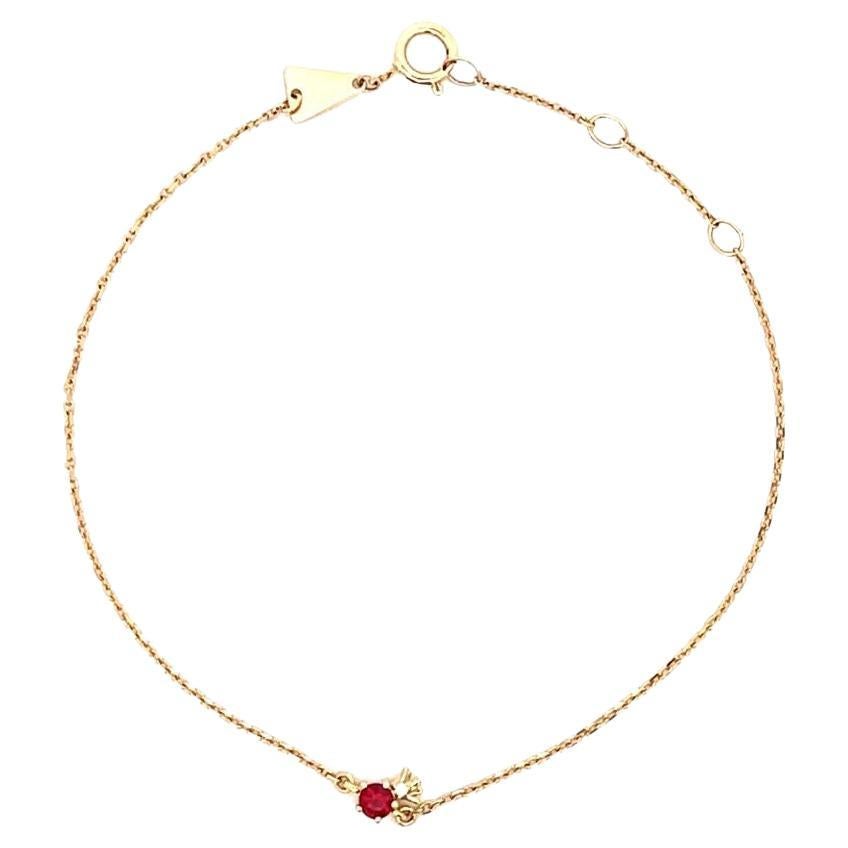 Adina Reyter One of a Kind Ruby + Diamond Pomegranate Bracelet For Sale