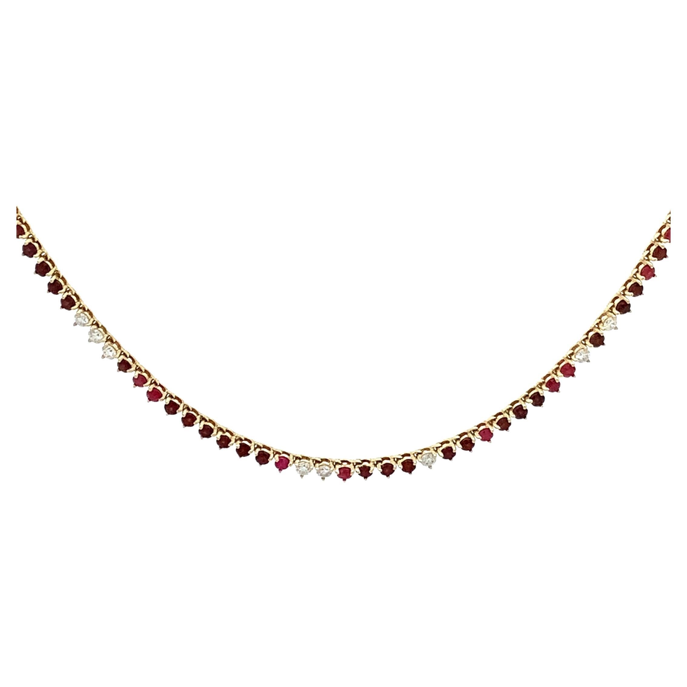 Adina Reyter One of a Kind Ruby, Garnet + Diamond Half Riviera Necklace - Y14

14k yellow gold Riviera necklace with prong-set rubies, garnets, and diamonds. Stones each measure approximately 1.75mm. Adjustable chain with 14-15-16” lengths. 

0.48