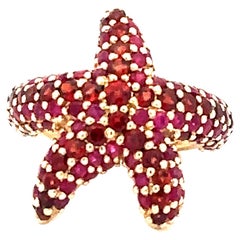 Adina Reyter One of a Kind Ruby + Garnet Starfish Ear Cuff - Y14