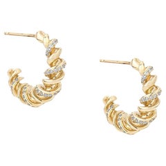 Adina Reyter Pasta Large Pave Fusilli J Hoops -Y14