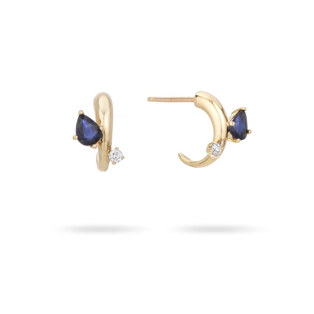 Adina Reyter Premier Amigos Saphir + Diamant J Hoops - Y14

Die Premier Amigos Sapphire + Diamond J Hoops bestehen aus 14-karätigem Gelbgold und sind mit tropfenförmigen Saphiren und runden Diamanten besetzt, die Ihr Ohr umarmen. Perfekter Ohrring