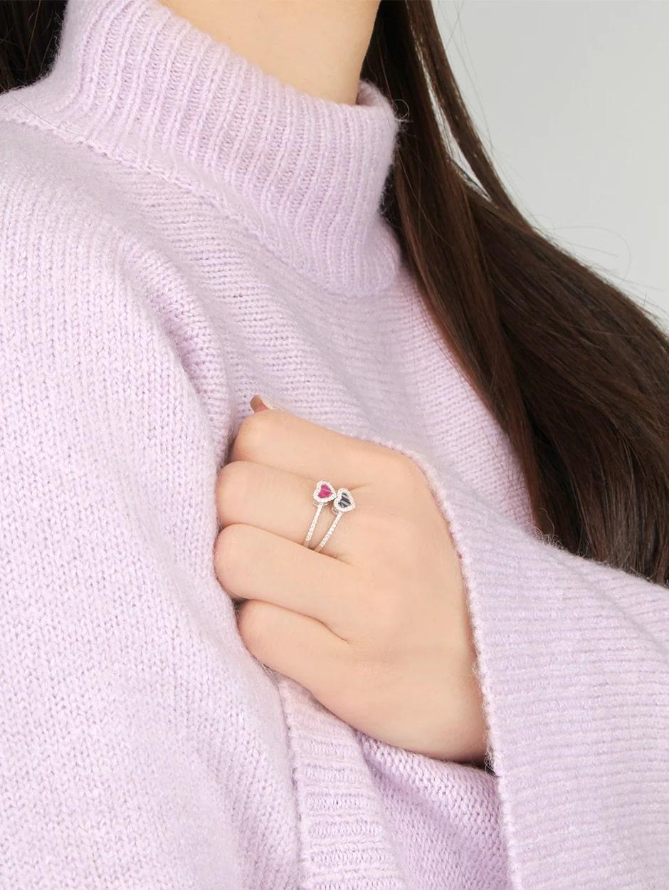 For Sale:  Adina's Diamond Heart Ring 4