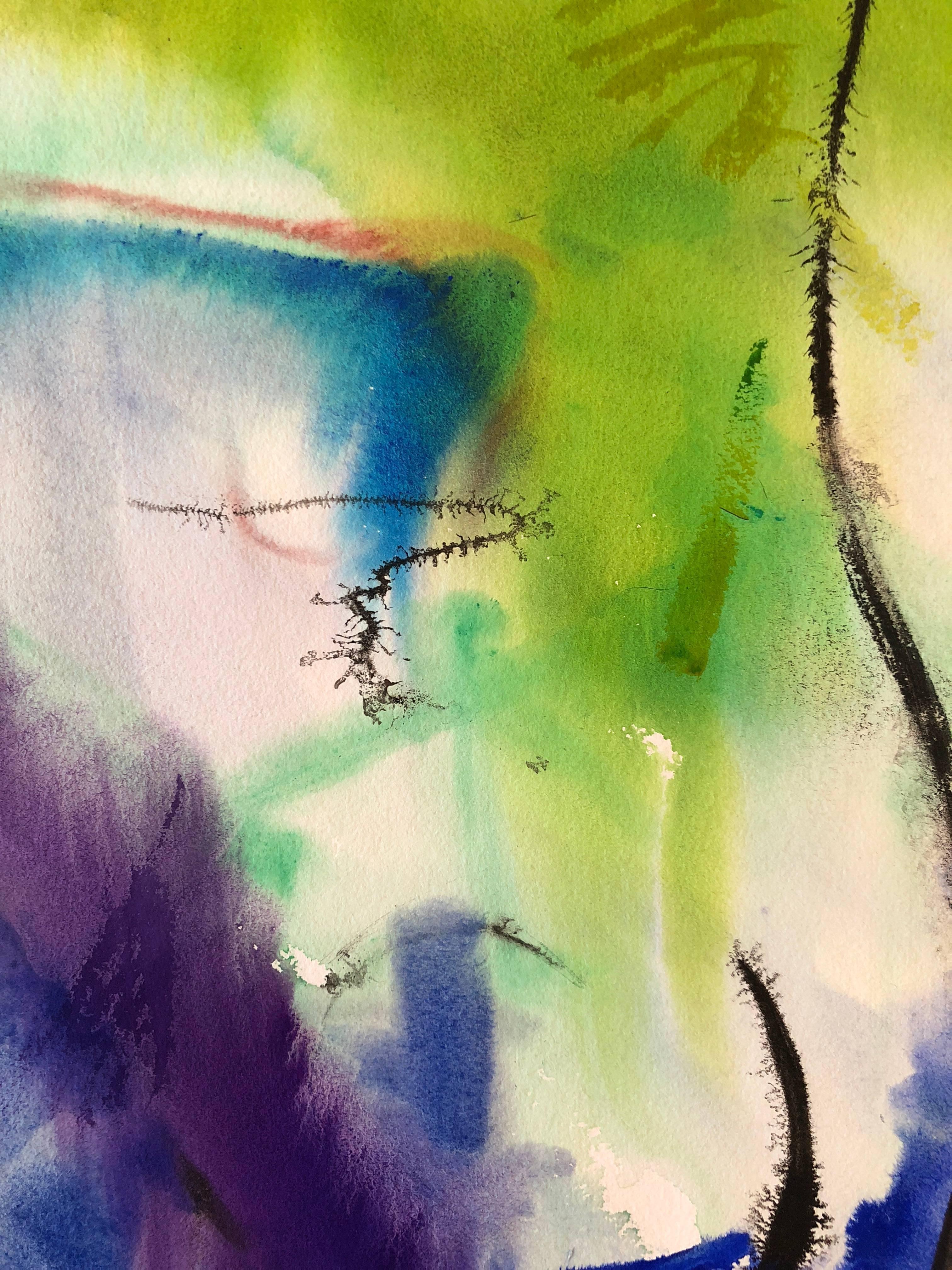 Untitled - Abstract Expressionist Painting by Adine Stix