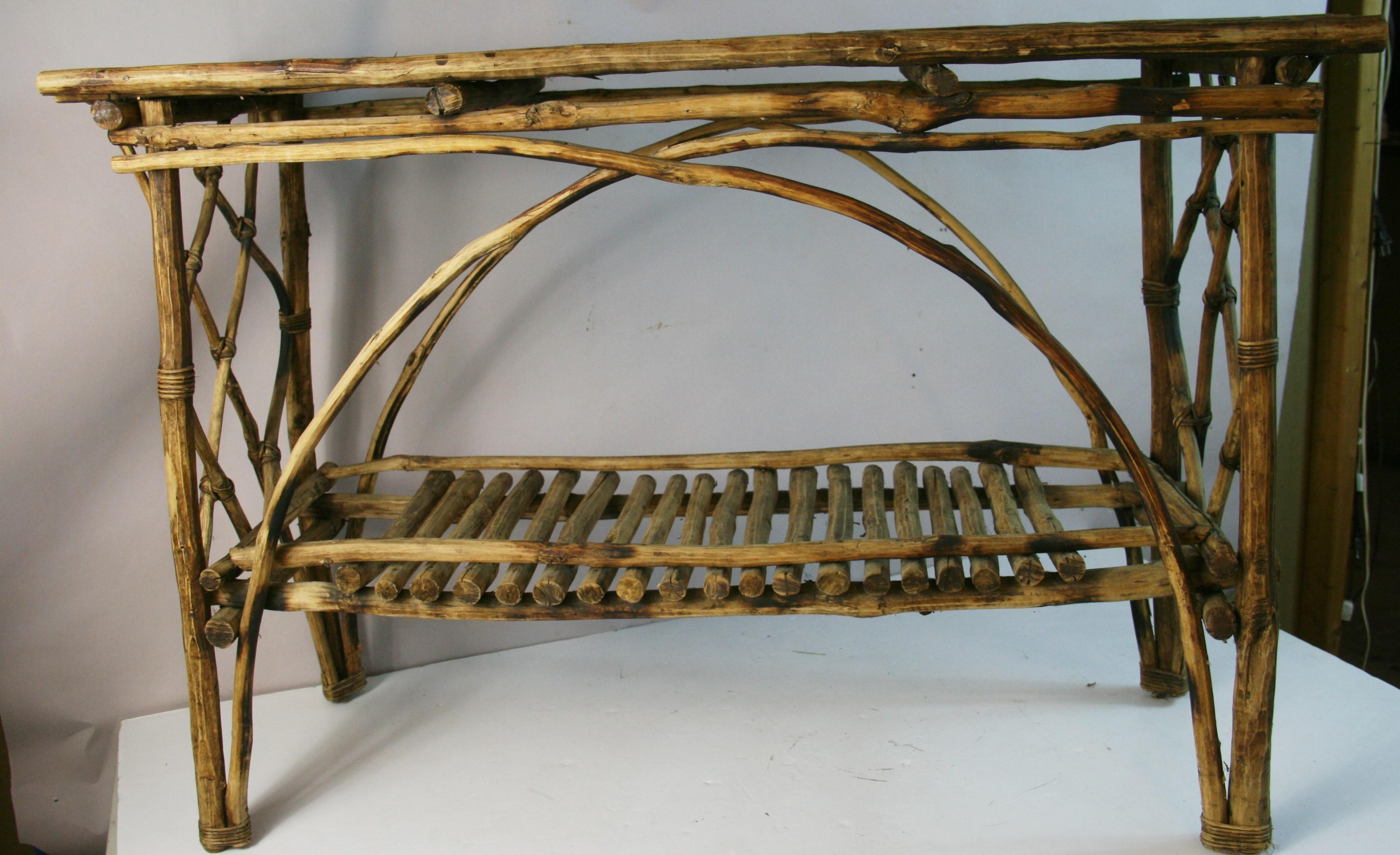 Table console Adirondack Bent Twig en vente 6