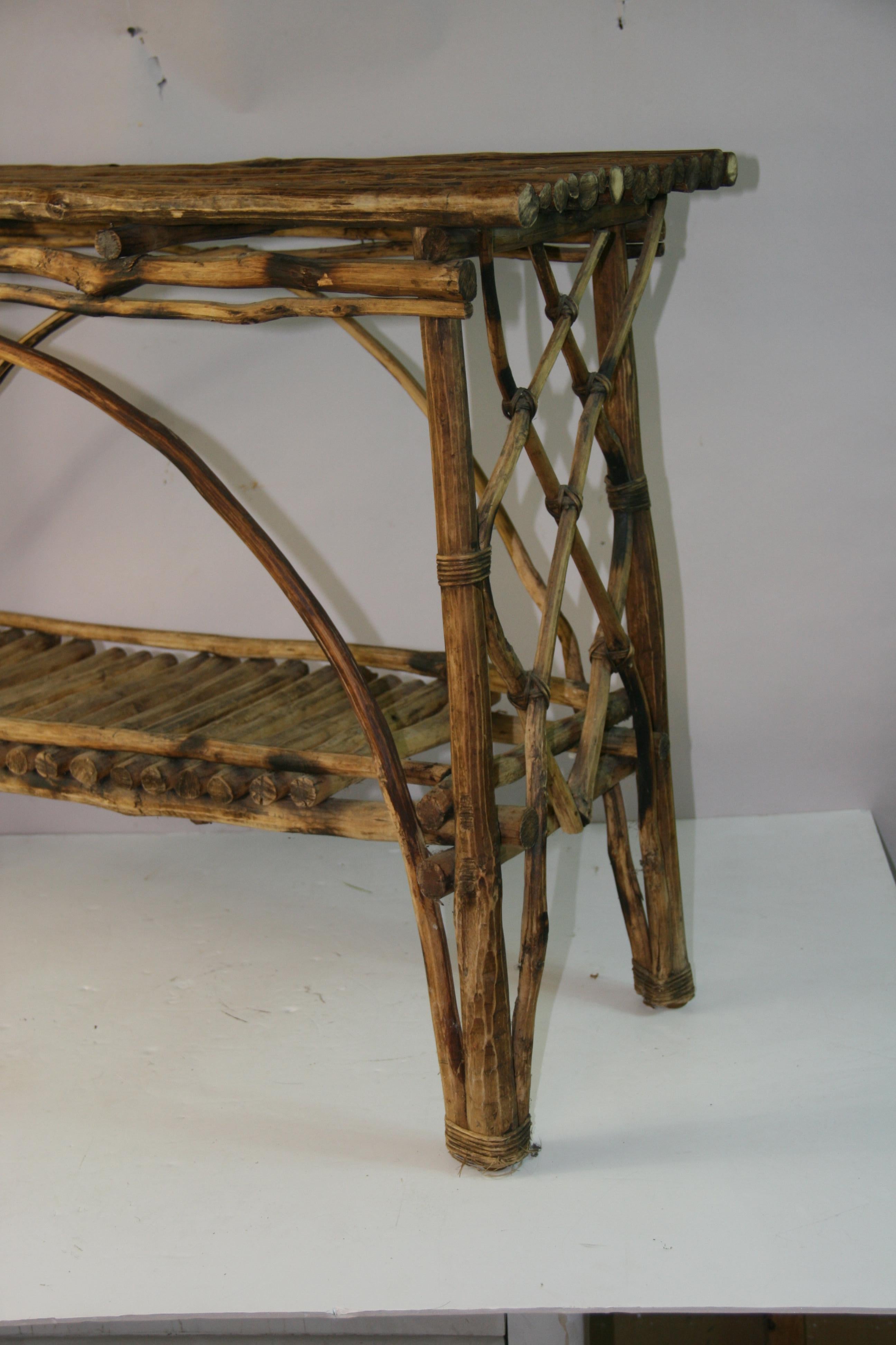 Table console Adirondack Bent Twig en vente 9