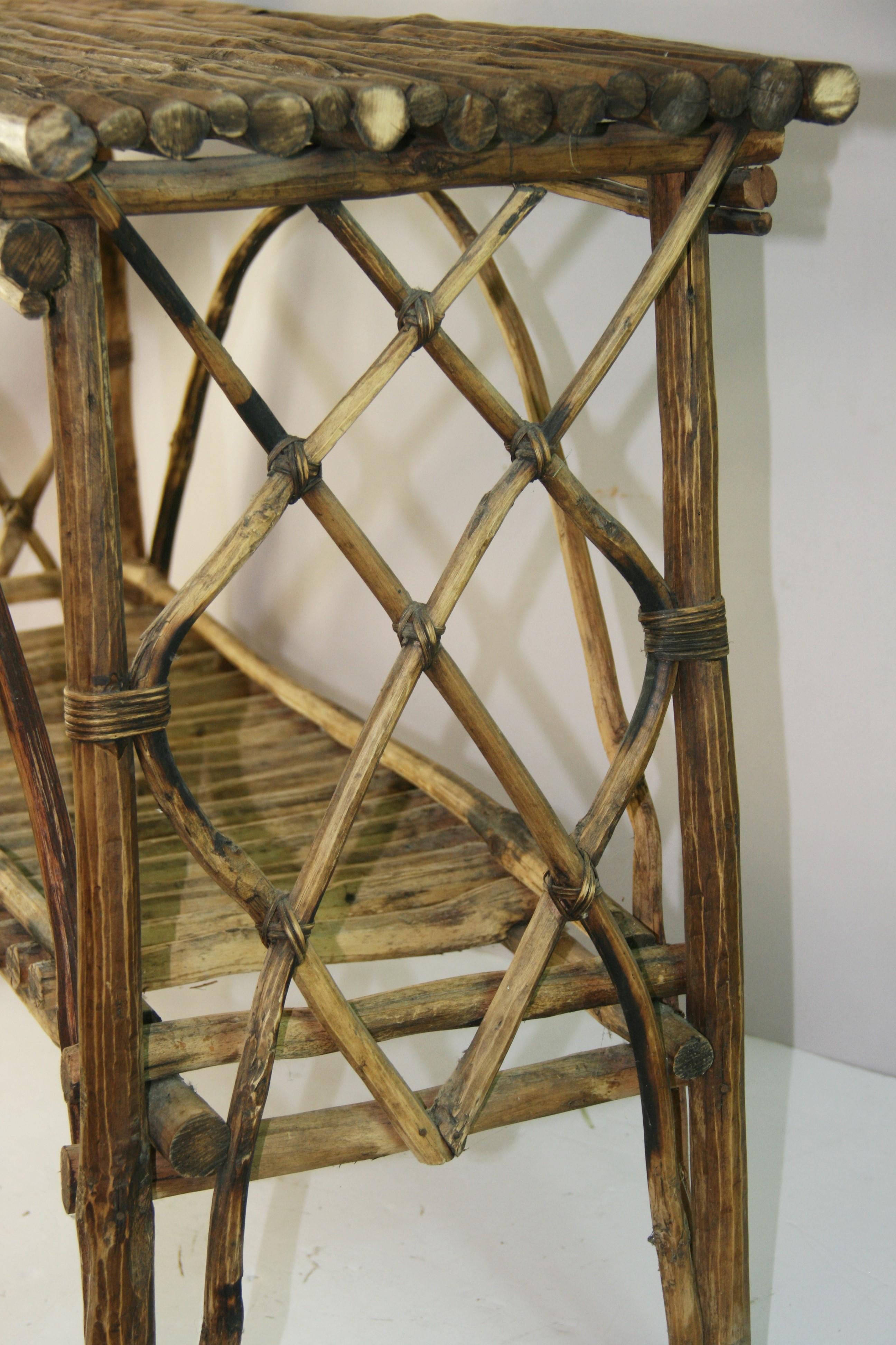 Table console Adirondack Bent Twig en vente 3